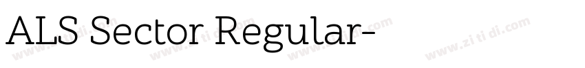 ALS Sector Regular字体转换